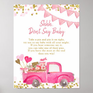 Póster de Camión de San Valentín Sweetheart No Dig