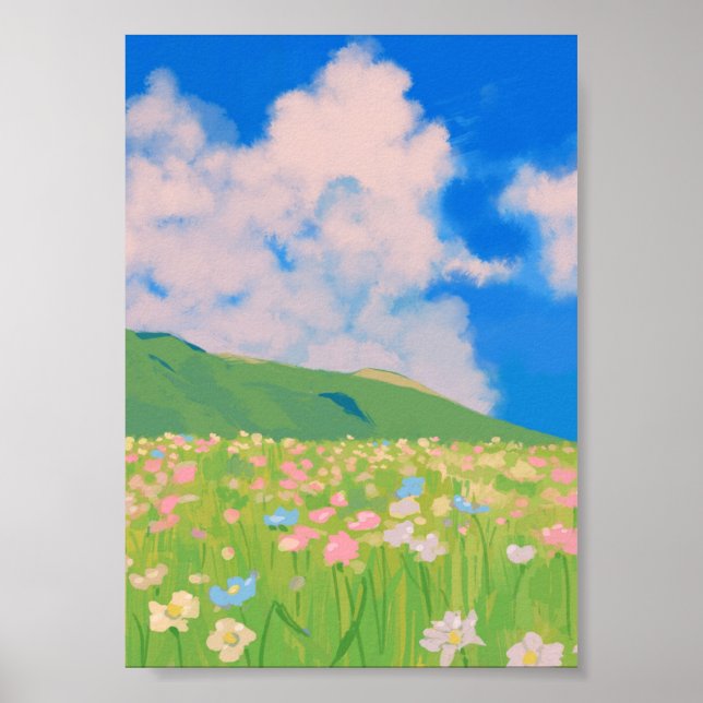 Póster de Campo de Flores Silvestres (Frente)