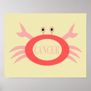 Póster de Cáncer signo de estrella Cangrejo