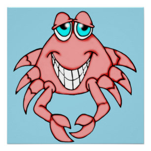 Poster de cangrejo alegre