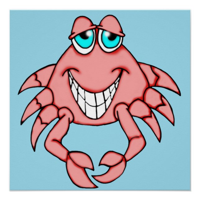 Poster de cangrejo alegre (Anverso)