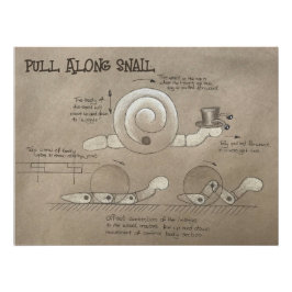 Póster de caracol para arrastrar