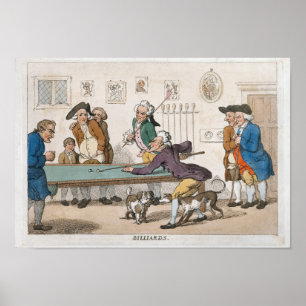 Poster de caricaturas tempranas de impresión de Bi