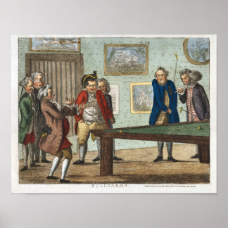 Poster de caricaturas tempranas de impresión de Bi