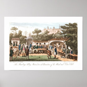 Poster de caricaturas tempranas de impresión de bo