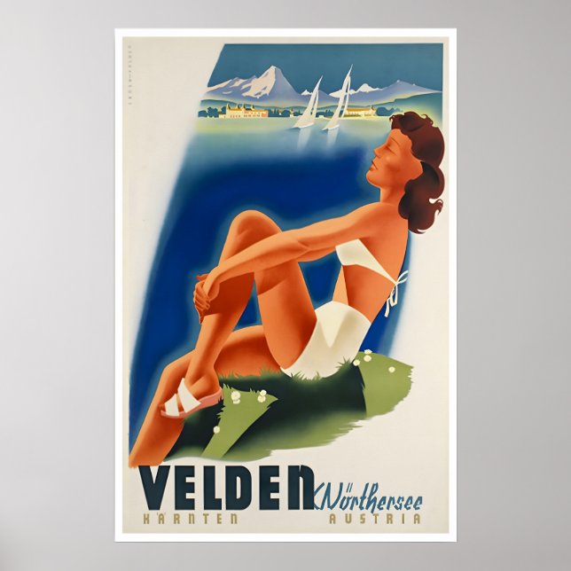 Póster de Carintia Austria Viajes Arte Impresión A (Frente)