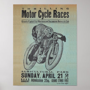 Póster de Carreras de Motocicletas