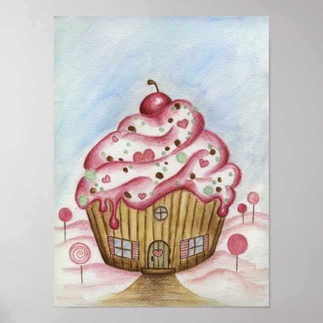 Póster de Casa de Cupcake (Frente)