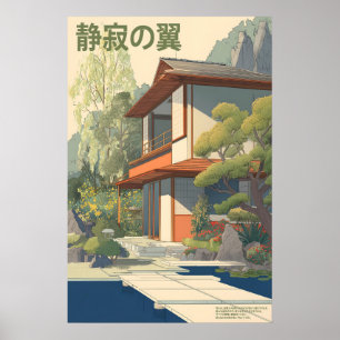 Póster de Casa Japonesa Jardín junto al lago, Cami