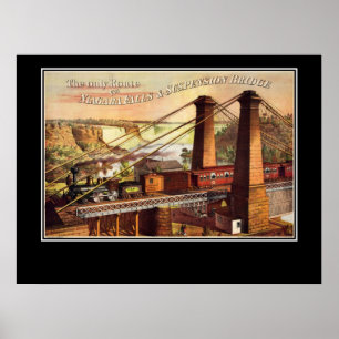 Póster de Cataratas del Niágara y Puente Colgante