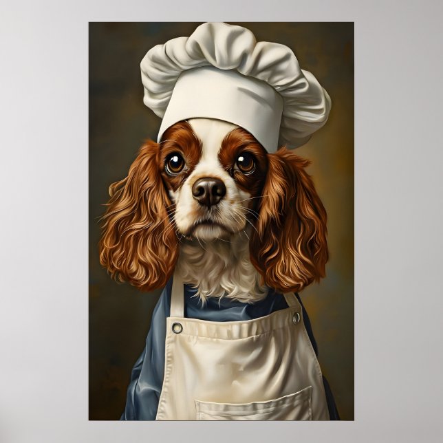 Póster de Cavalier King Charles Spaniel con sombre (Frente)