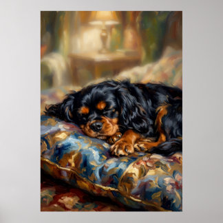 Póster de Cavalier King Charles Spaniel durmiendo