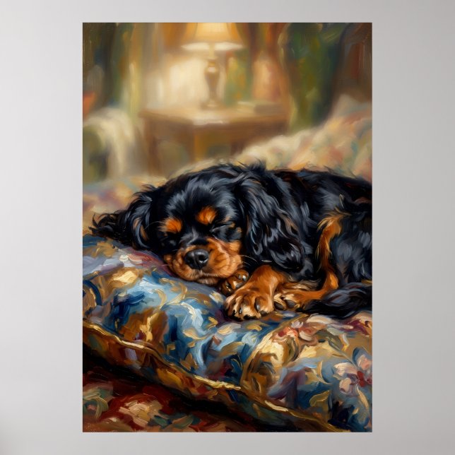Póster de Cavalier King Charles Spaniel durmiendo  (Frente)