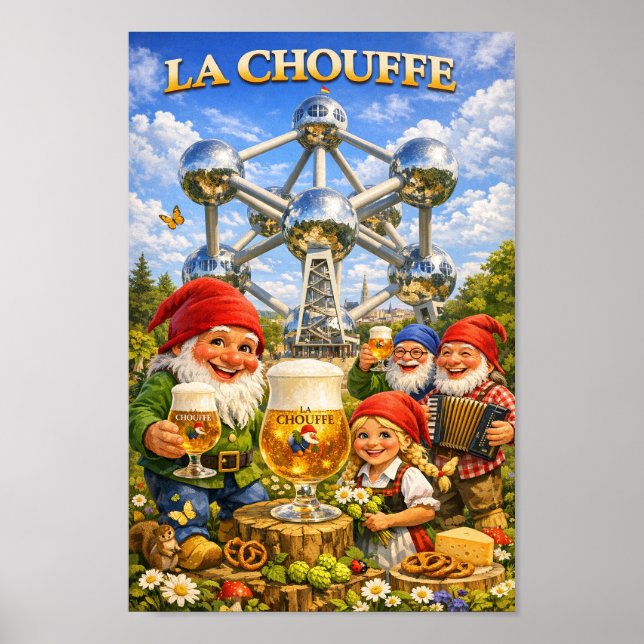 Póster de celebración de cerveza Whimsical Brussel (Frente)