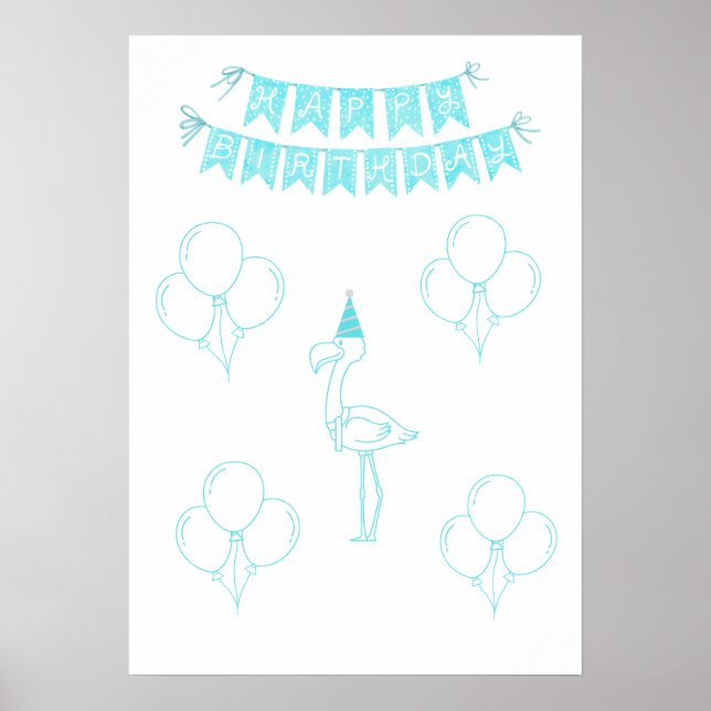 Póster de Celebración de Cumpleaños (Frente)