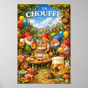 Póster de Celebración de Cumpleaños de Cerveza Bel