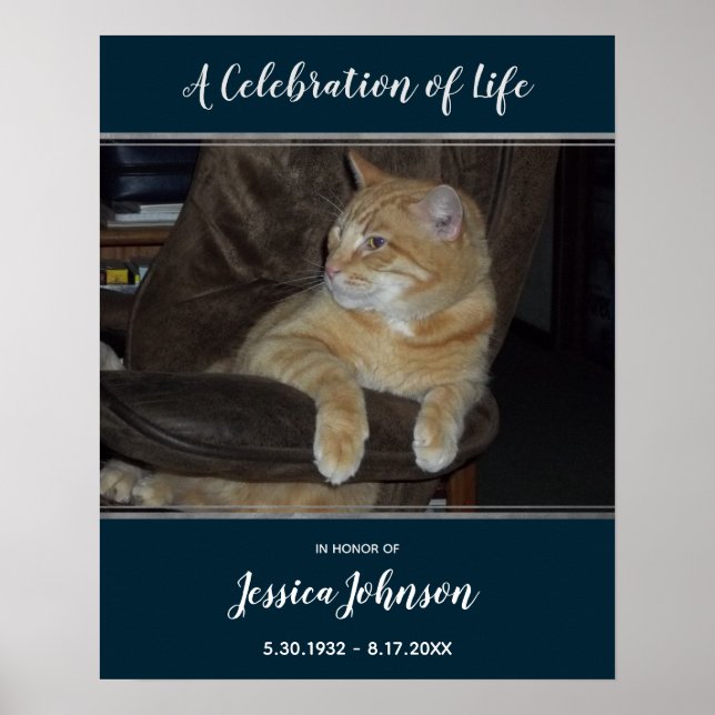 Póster de Celebración de la Vida entrada uno foto (Frente)