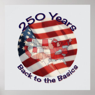 Póster de celebración de los 250 años de América