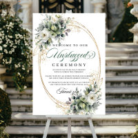 Póster de Ceremonia Desconectada Boho Dusty Green