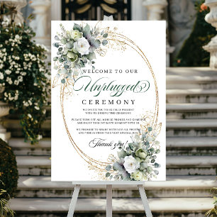 Póster de Ceremonia Desconectada Boho Verde Sage