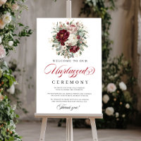 Póster de ceremonia sin dispositivos Chic Blush Bu
