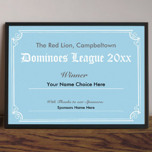 Póster de Certificado de Ganador de Competencia de