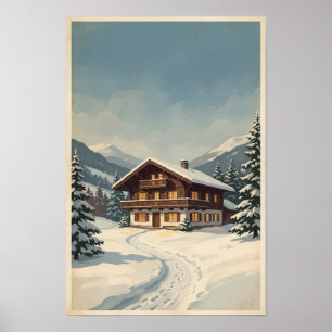 Póster de Chalet de Montaña Nevada