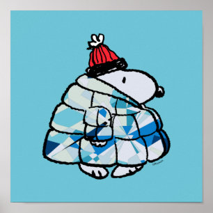 Póster de chaqueta acolchada Snoopy Winter Gem