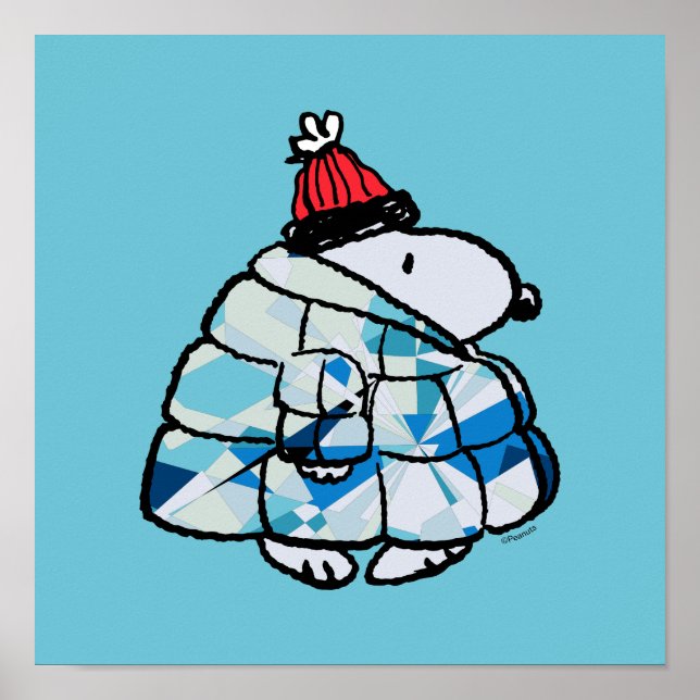 Póster de chaqueta acolchada Snoopy Winter Gem (Frente)