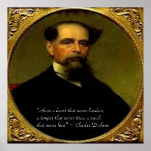 Póster de Charles Dickens y cita conmovedora