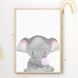 Póster de chicle de elefante Caramelo Impresión pa