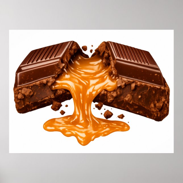 Póster de Chocolate Caramelo Derretido (Frente)