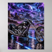 Póster de Chopper Neon Morado