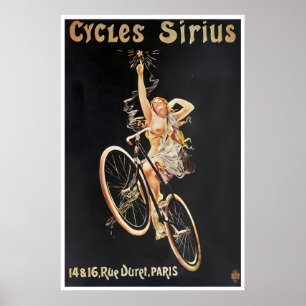 Póster de ciclismo de arte en bicicleta Ciclos Imp