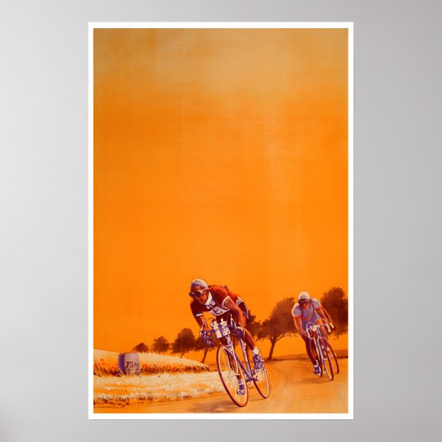 Póster de ciclismo de bicicleta Arte de bicicleta  (Frente)