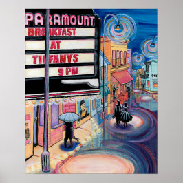 Poster de cine de arte nocturno