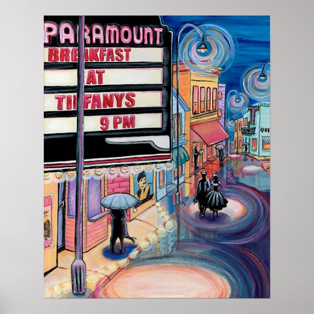 Poster de cine de arte nocturno (Frente)