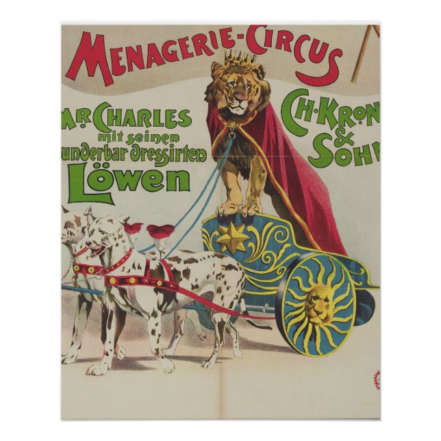 Poster de Circo de Menagerie Vintage (Anverso)