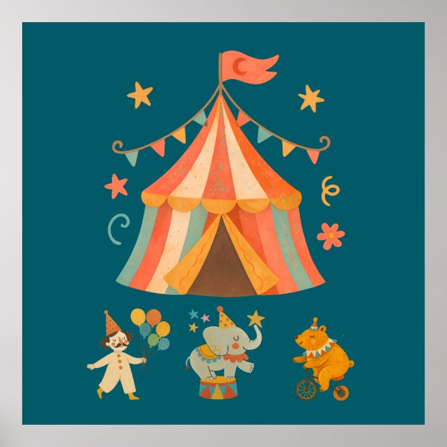 Póster de Circo Retro (Frente)