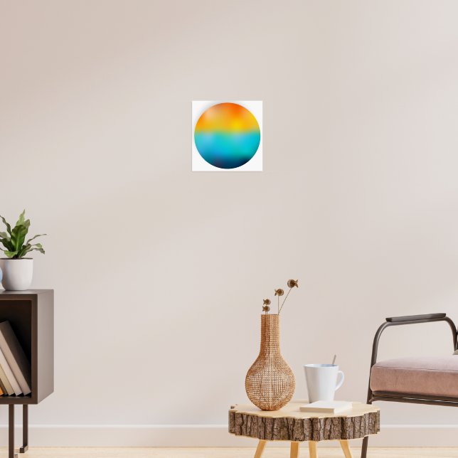 Póster de círculo de horizonte de puesta de sol ab (Salón 3)