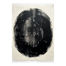 Póster de Círculo Negro Minimalista | Enso Abstrac