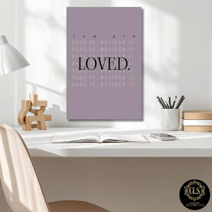 Póster de cita de amor minimalista - malva