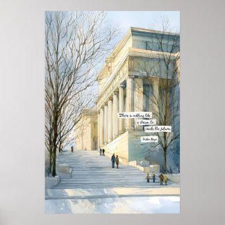 Póster de cita de arquitectura clásica Neoclásico