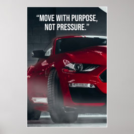 Póster de Cita de Coche Mueve Con Propósito