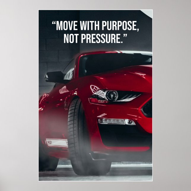Póster de Cita de Coche Mueve Con Propósito (Frente)
