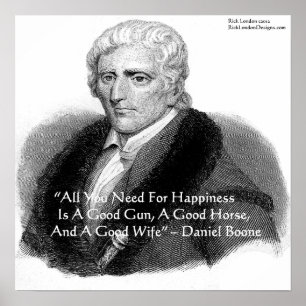 Póster de Cita de Daniel Boone y Humor