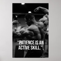 Póster de Cita de Fitness Habilidad Activa Pacienc