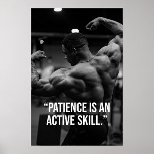 Póster de Cita de Fitness Habilidad Activa Pacienc