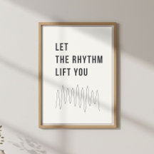 Póster de cita de música. Decoración motivacional 