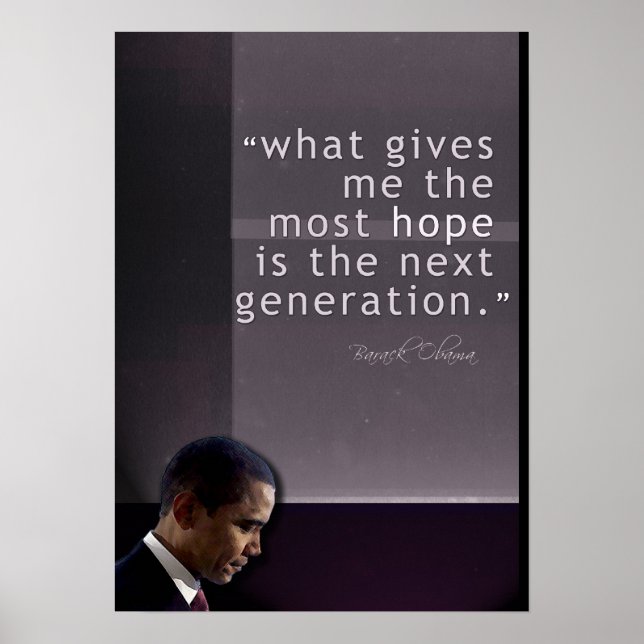 Póster de cita de Obama (Frente)